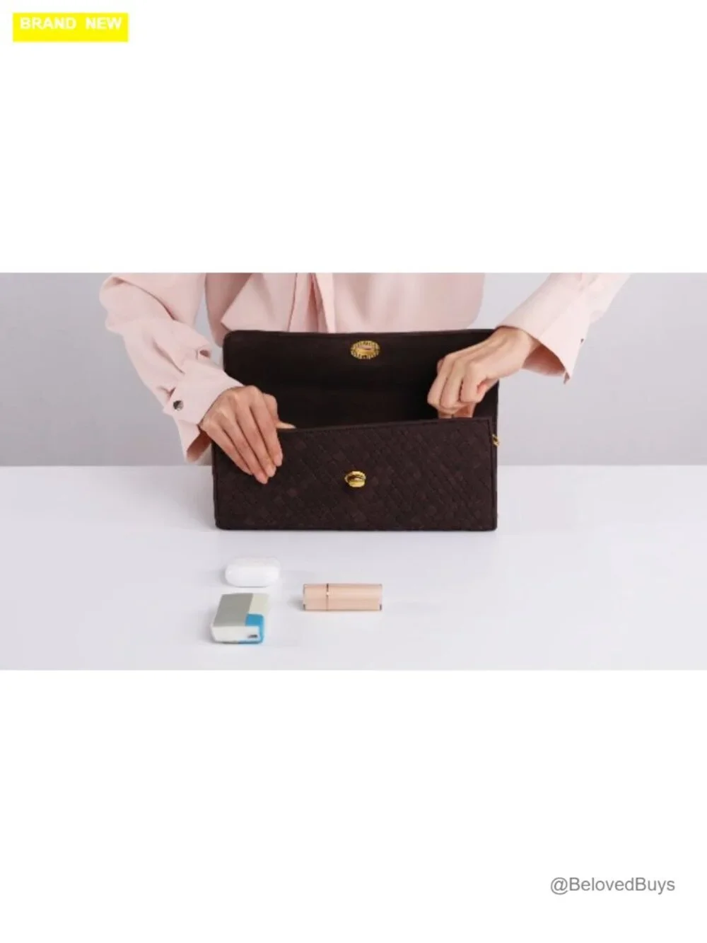 Woven Hobo Satchel - Soft Faux Suede Evening Handbag Crossbody Clutch Purse